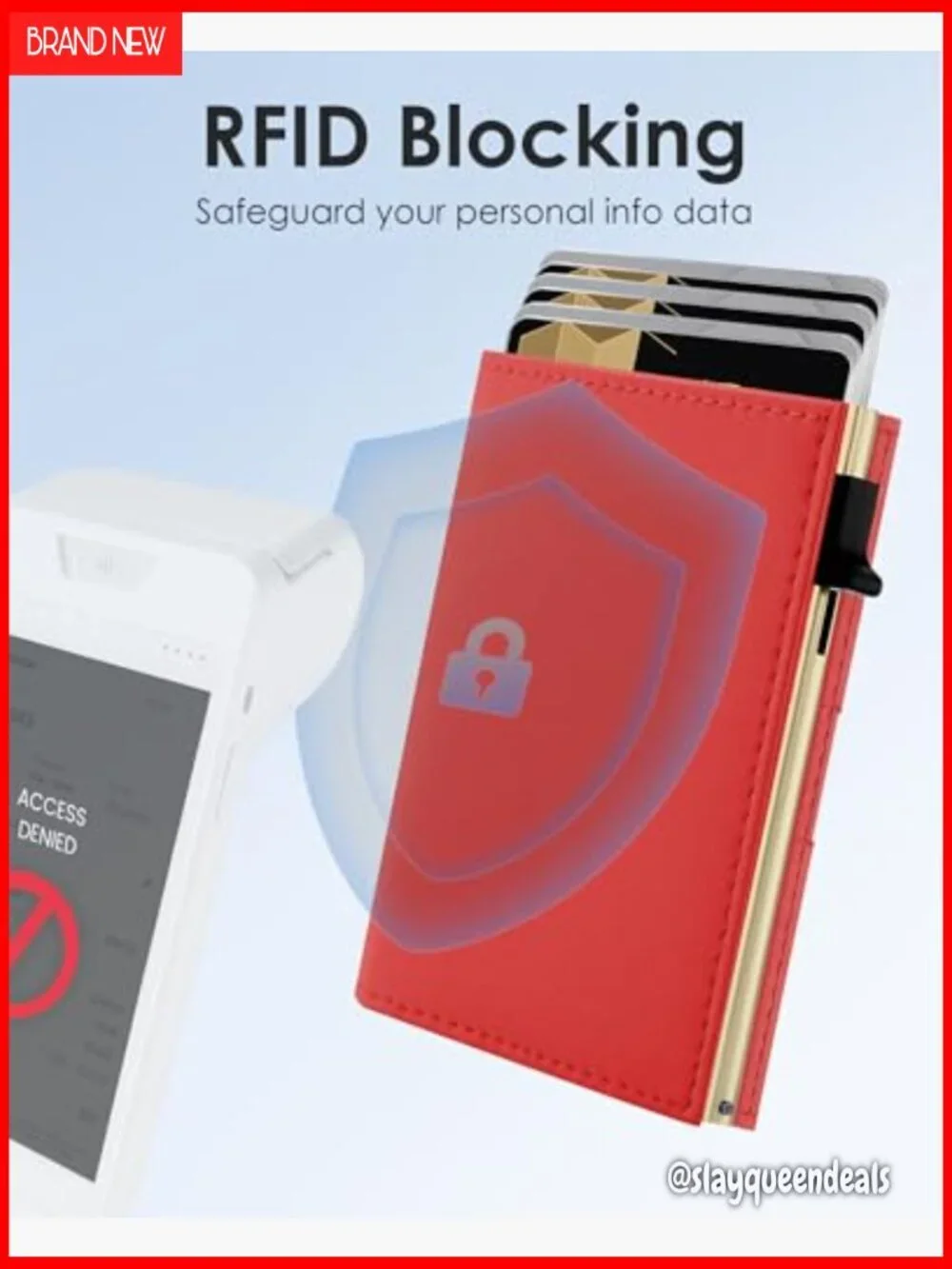 Slim RFID Trifold Wallet for Women, Premium Leather, 9-11 Card Capacity